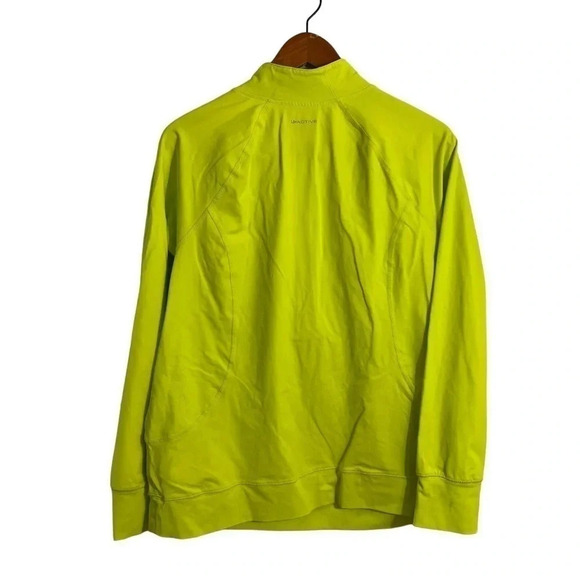 Lane Bryant Active Lime Green Half Zip Plus Size 14 16 Long Sleeve Pockets Nylon - Picture 2 of 7